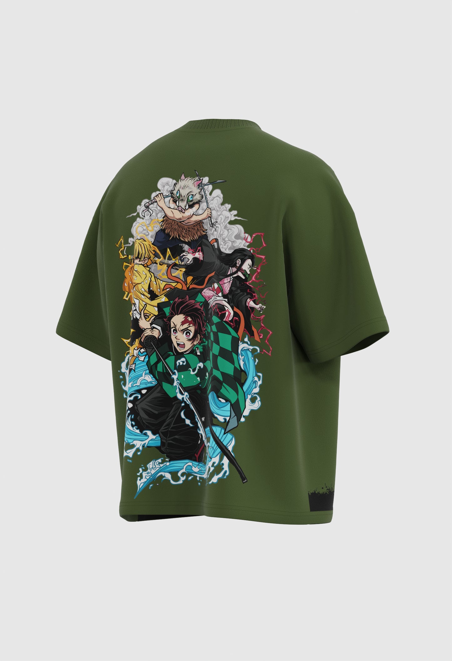 Demon slayer team | Unisex Printed Oversized T-Shirts