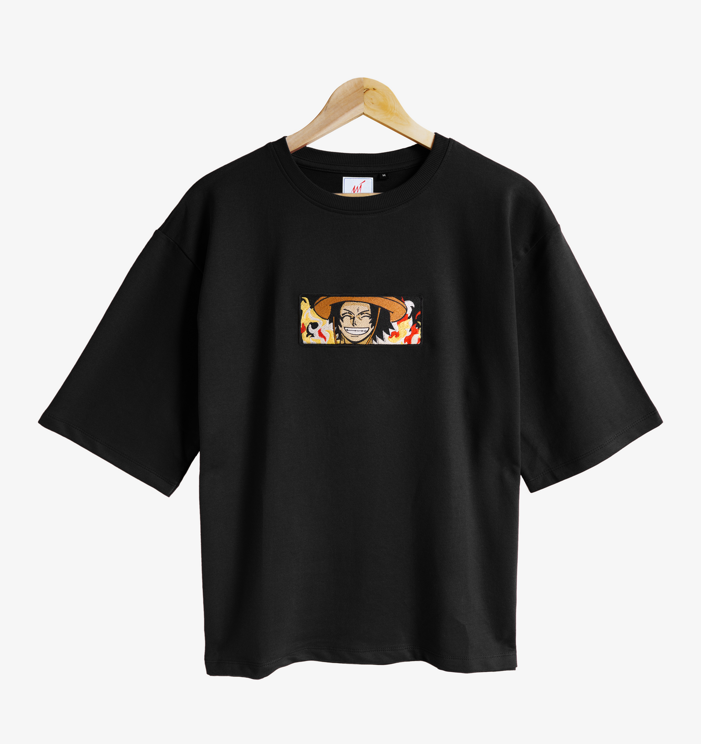 One Piece Ace Embroidered T-shirt (Oversized)