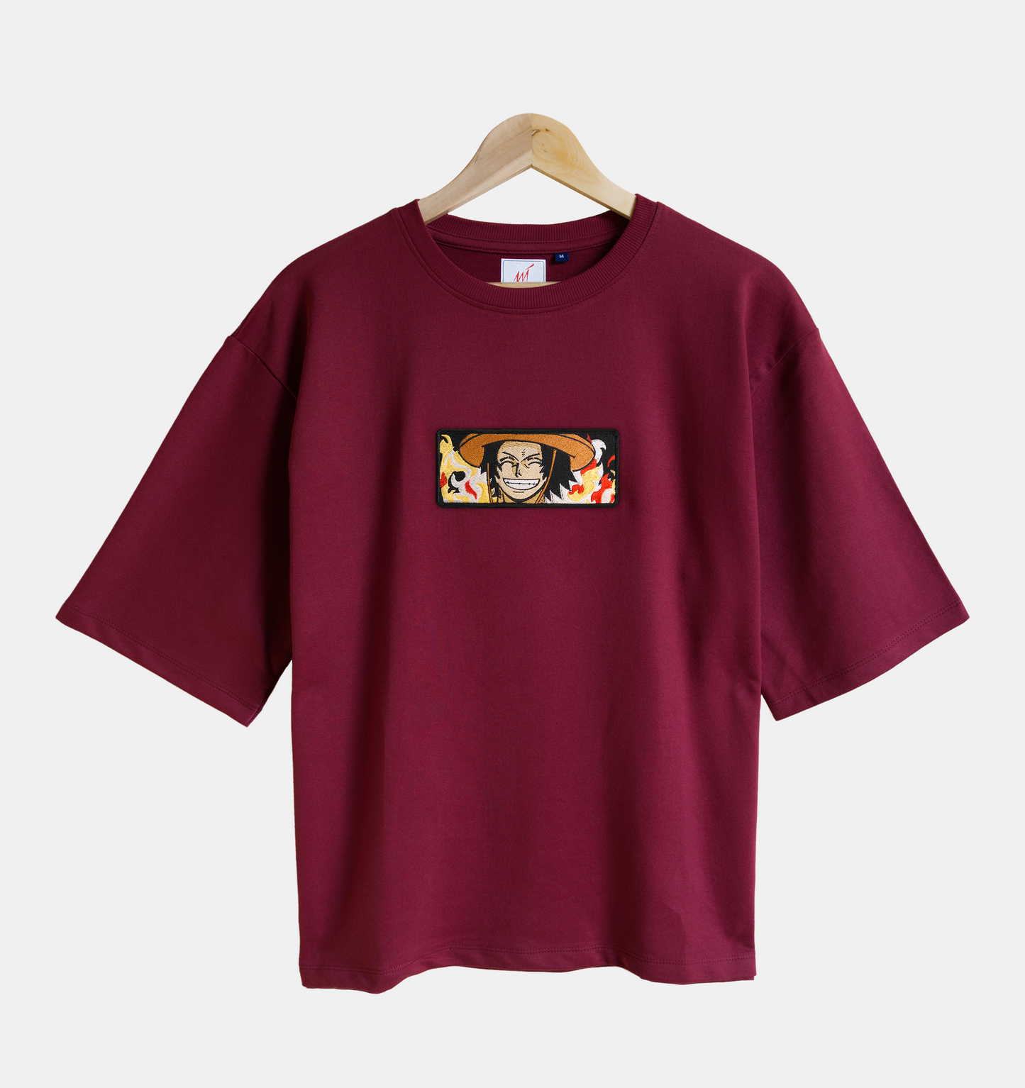 One Piece Ace Embroidered T-shirt (Oversized)