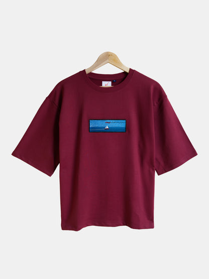 Boat Embroidered T-shirt (Oversized)