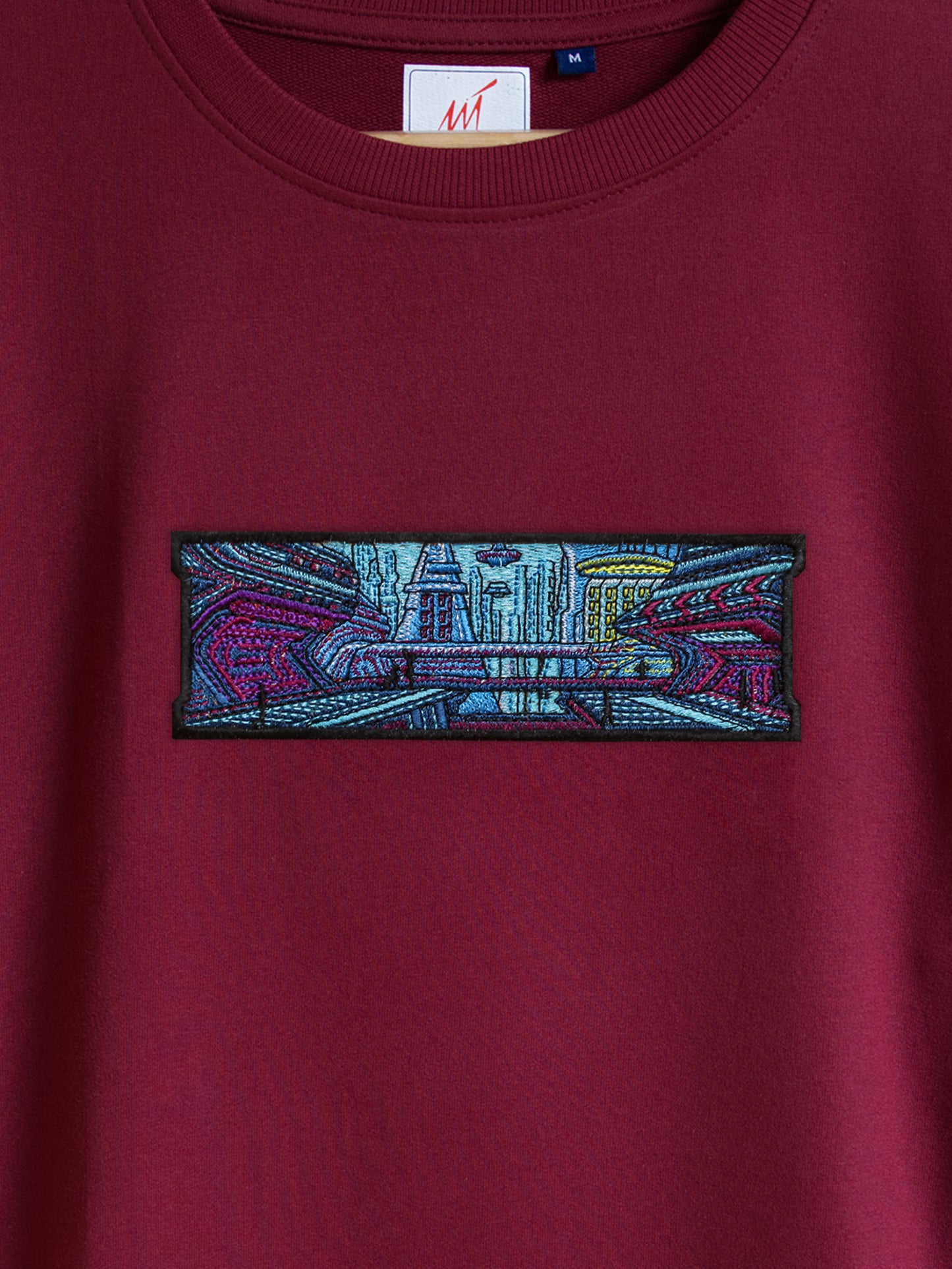 Cyber city Embroidered T-shirt (Oversized)