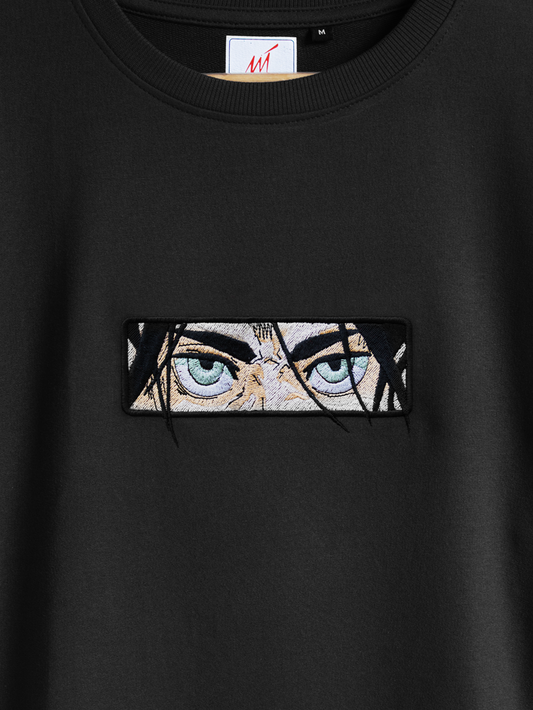 Eren Eyes Embroidered T-shirt (Oversized)