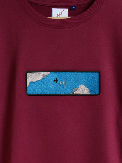 Sky Embroidered T-shirt (Oversized)