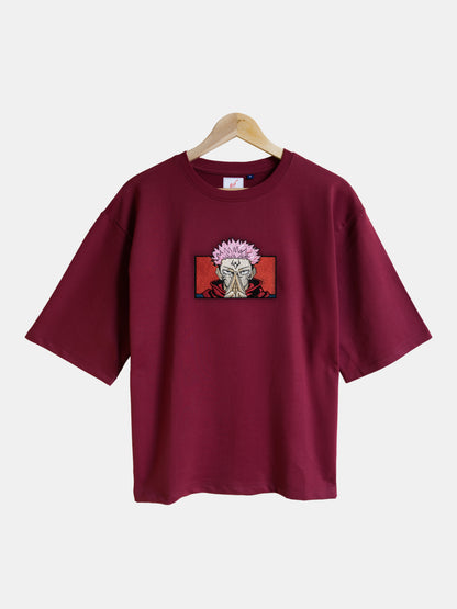 Sukuna Embroidered T-shirt (Oversized)